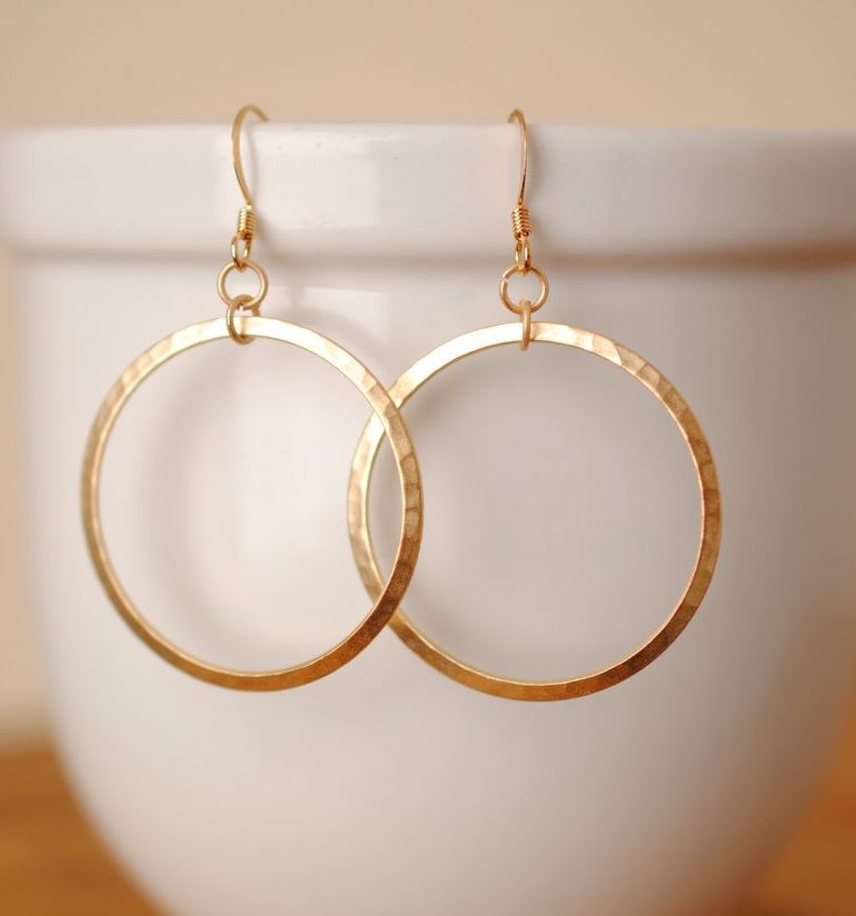 Anne Vaughan Designs - Hammered Gold Plated Earrings